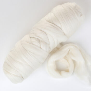 Ashford Merino Roving 19 Micron 500g - White