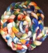 Hand Dyed Corriedale Roving 100g