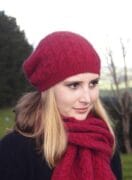 Lothlorian Possum Merino Cable Slouch Beanie