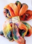 Hand Dyed Corriedale Roving - Fizzy Pop