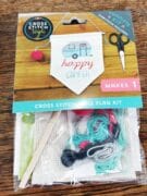 Cross Stitch Wall Flag Kit - Happy Camper