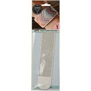 White Vegan Leather Bracelet Cross Stitch