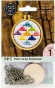 Cross Stitch Mini Embroidery Hoop Necklace Kit