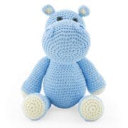 Crochet Toy Hippo - Blue