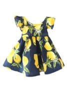 Lemon Print Cotton Baby Dress