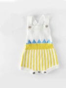 Cotton Crossover Romper Triangles Print