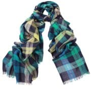 DLUX Ace Check Wool Scarf Blue