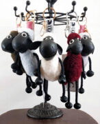 Sheepskin Sheep Keyring
