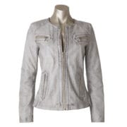 Cadelle Leather New York Jacket Light Grey