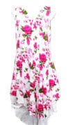 Cotton Flower Print Dress Pink