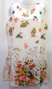 Sleeveless Cotton Tunic - Flowers