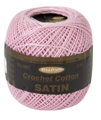 Sullivans Satin Crochet Cotton 2 ply - Sorbet