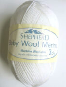 Shepherd Baby Wool Merino 3 Ply - White 0049