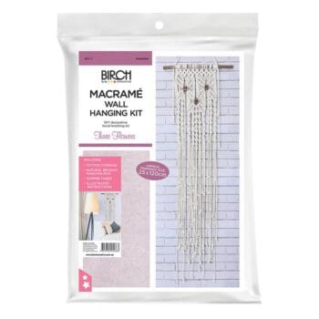 Macrame Wall Hanging Kit - Three Flowers