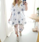 Helga May Linen 3 Button Tunic - White Lilac