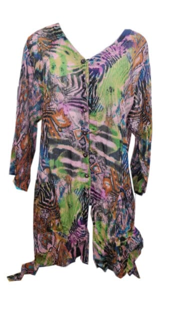 Cotton Tunic 3/4 Sleeve - Jungle