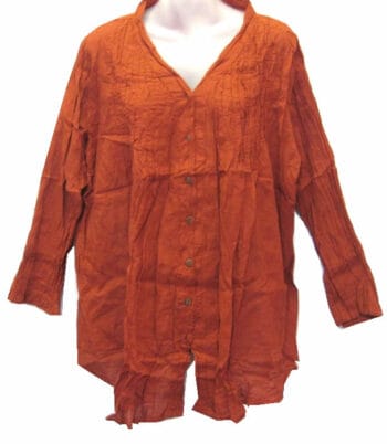 Cotton Top Long Sleeve - Burnt Orange