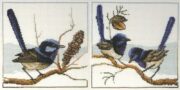 Country Threads Blue Wrens Cross Stitch Kit