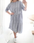 Cornelia Blue Stripe Farmlet Dress