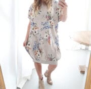 Linen Wildflower Dress - Beige