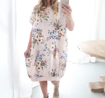 Linen Wildflower Dress - Baby Pink