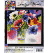 Design Works Counted Cross Stitch Kit - Watercolour Anemones