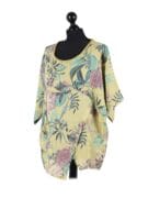 italian_floral_print_front_pocket_side_button_batwing_lagenlook_top-lime