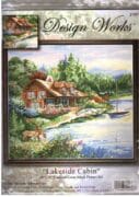 Design Works Counted Cross Stitch Kit - Lakeside Cabin