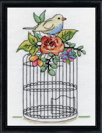 Design Works Counted Cross Stitch Kit - Bird Cage