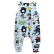 Cotton Monster Print Romper