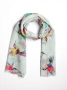 Merino & Silk Scarf - Hummingbirds