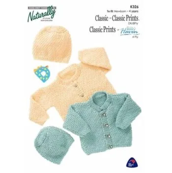 Naturally Baby 4 Ply & 8 Ply Jumper Pattern K326