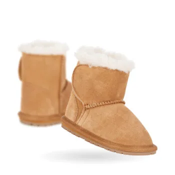 Emu Sheepskin Baby Booties Toddle - Chestnut