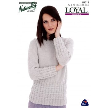 Naturally Loyal Chunky 14 Ply Textured Sweater Pattern