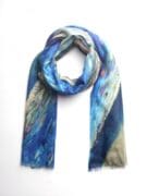 Merino & Silk Scarf - Ocean