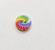 Rainbow Swirl Button 23mm