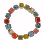 Ceramic Bead Ball Bracelet - Square
