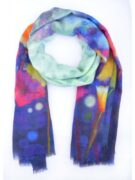 Merino & Silk Scarf - Rainbow Abstract