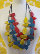 Coloured Wooden Disc Necklace