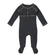 L'oved Baby Organic Footed Buttoned Romper