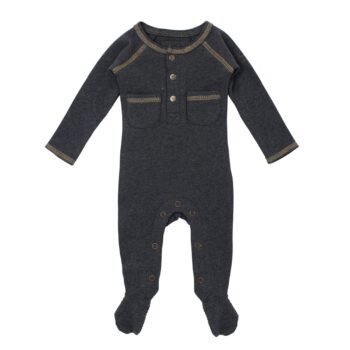 L'oved Baby Organic Footed Buttoned Romper