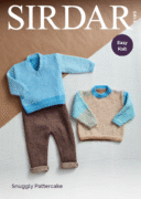 Sirdar 8 Ply Jumper Pattern V or Round Neck - 5190