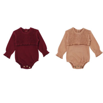 L'oved Baby Organic Smocked Bodysuit
