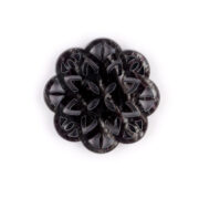 Grey Filigree Flower 38mm Buttons - 3pk
