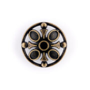 Antique Gold Metal 25mm Shank Buttons - 3pk