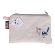 Organic Cotton Purse Wild Blue Wren Pastel
