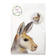 Creatively Belle Kangaroo Magnet & Card Set