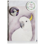 Creatively Belle Cockatoo Magnet & Card Set