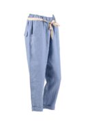 Linen Light Denim Blue Pants