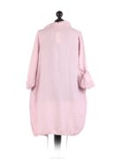 italian_turn_up_sleeves_draw_string_cowl_neck_linen_cardigan-pink